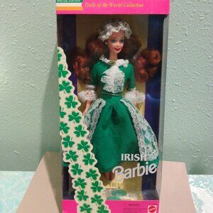 1994 Mattel Irish Barbie Doll Dolls of the World Collection